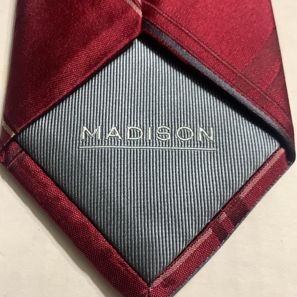 Burgundy & Black Tie by Madison - Picture 3 of 3